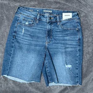 jean shorts bermuda length